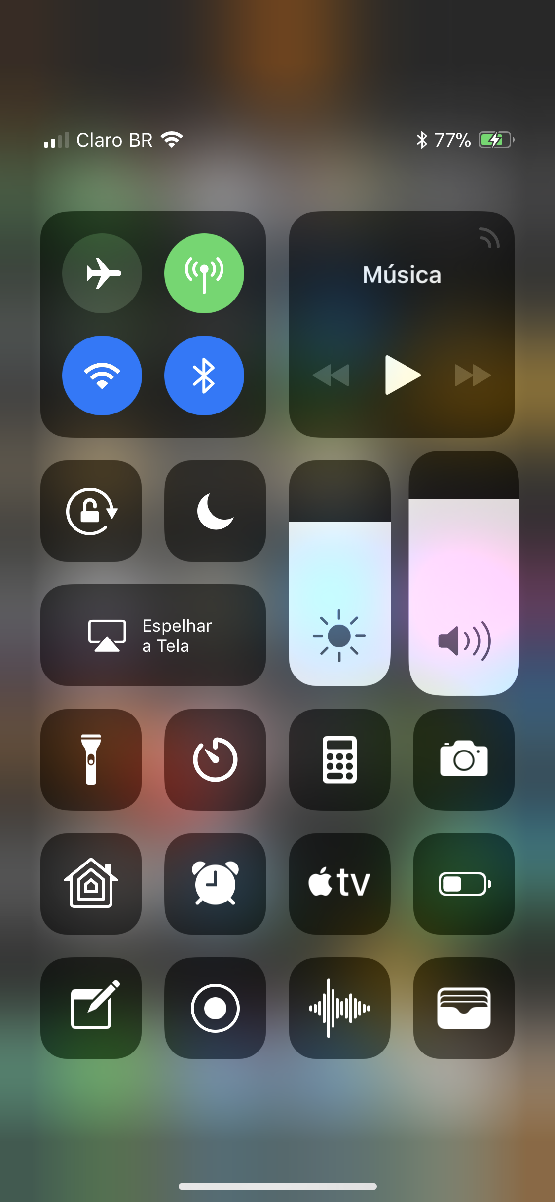 iOS - Central de Controle