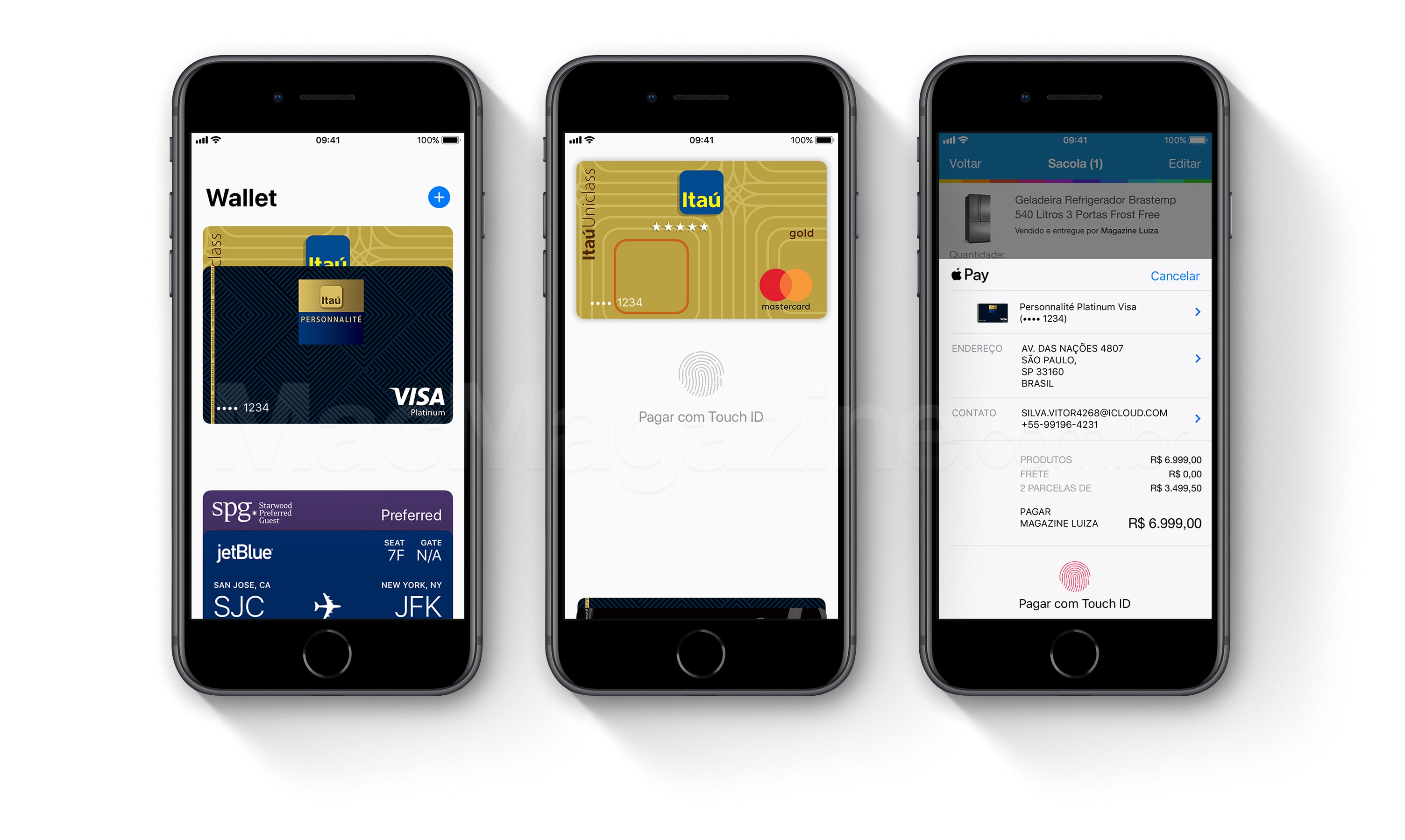 Apple Pay no Brasil com Banco Itaú em iPhones