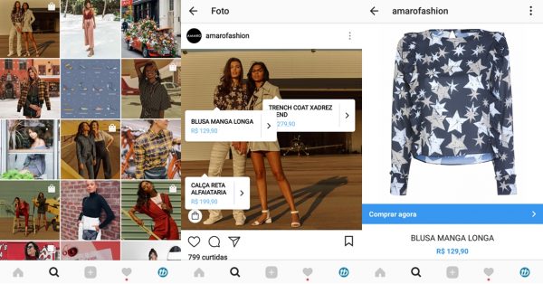 Novo recurso de compras no Instagram