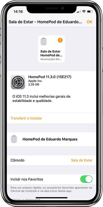 audioOS (HomePod 11.3.0) no iPhone X