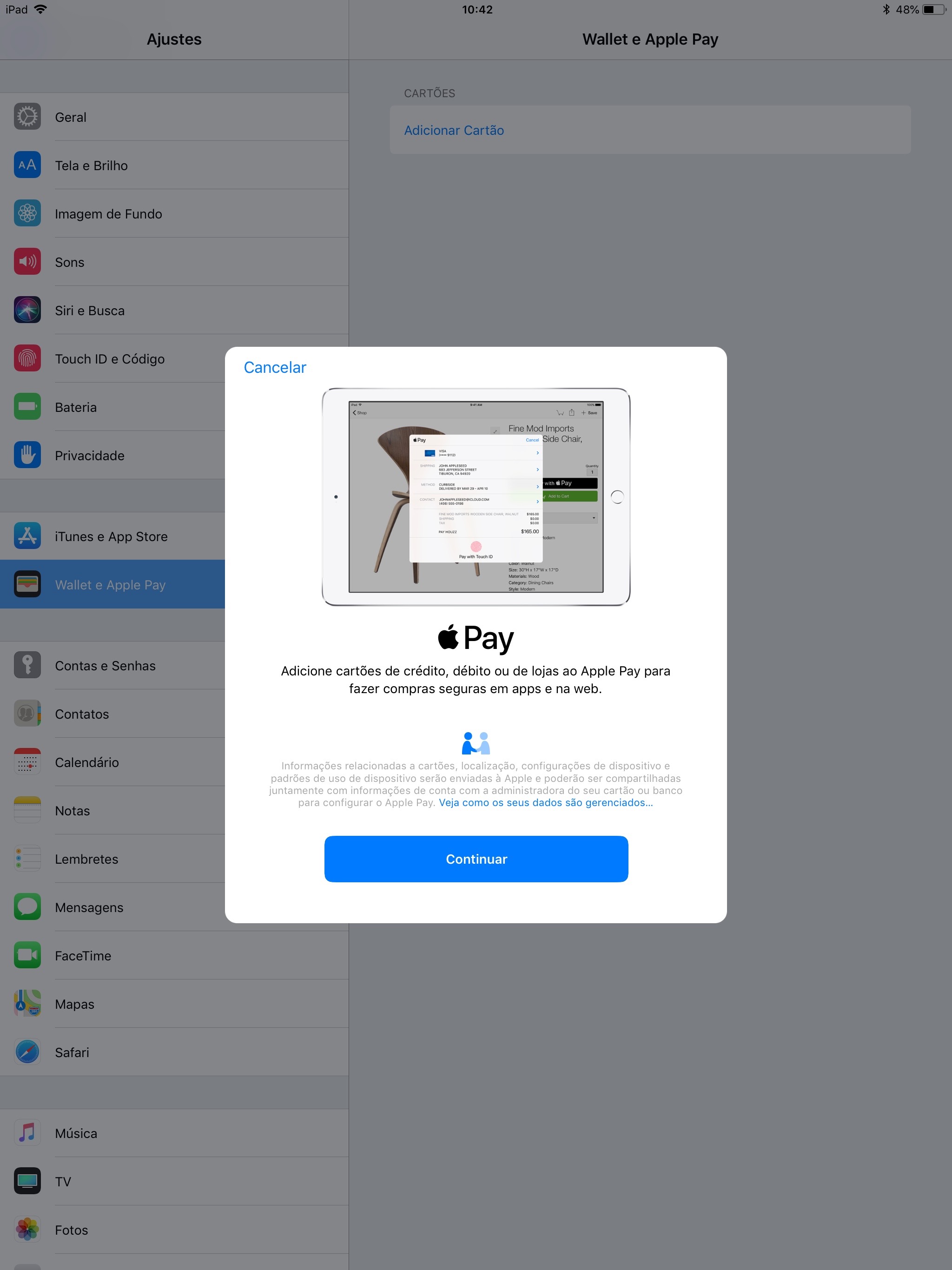 Tutorial: cadastrando um cartão de crédito no Apple Pay (iPhone)