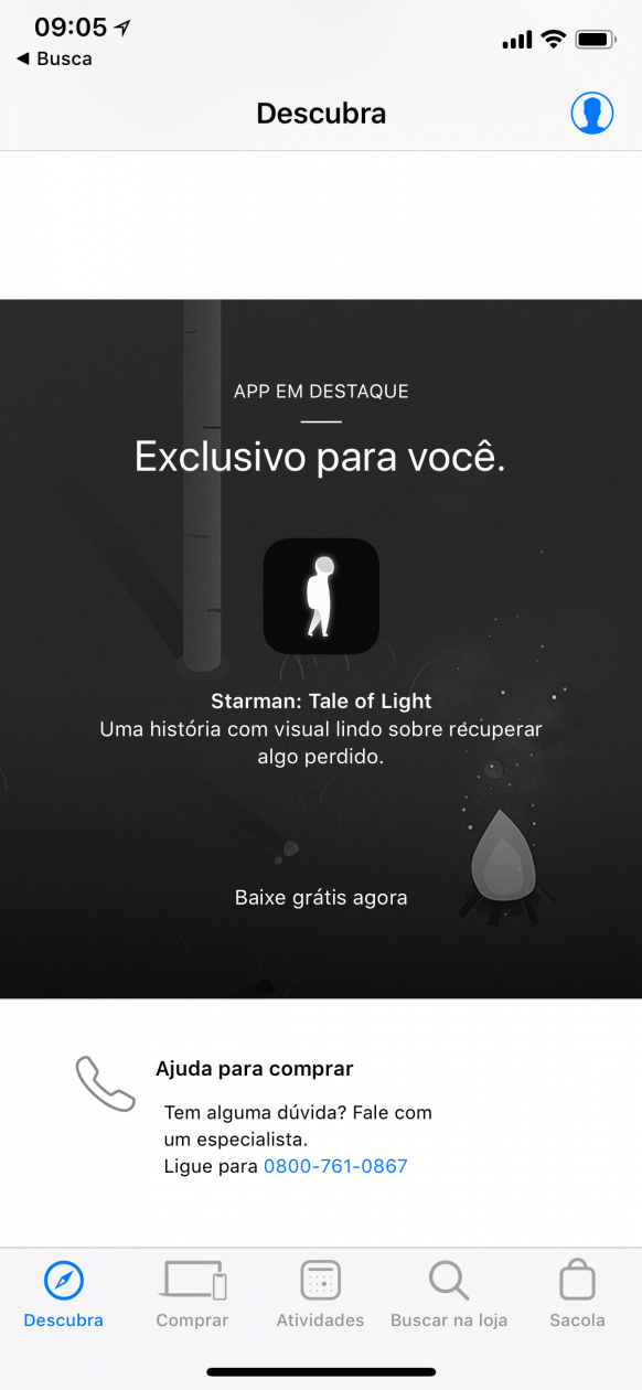Starman de graça pelo app Apple Store
