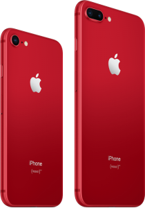 iPhones 8 e 8 Plus vermelhos — (PRODUCT)RED