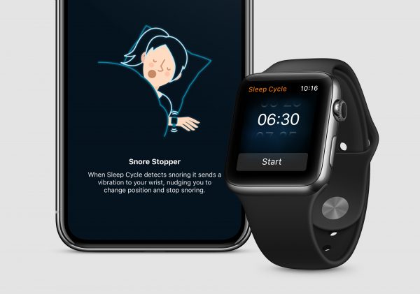 Detector de ronco no Sleep Cycle