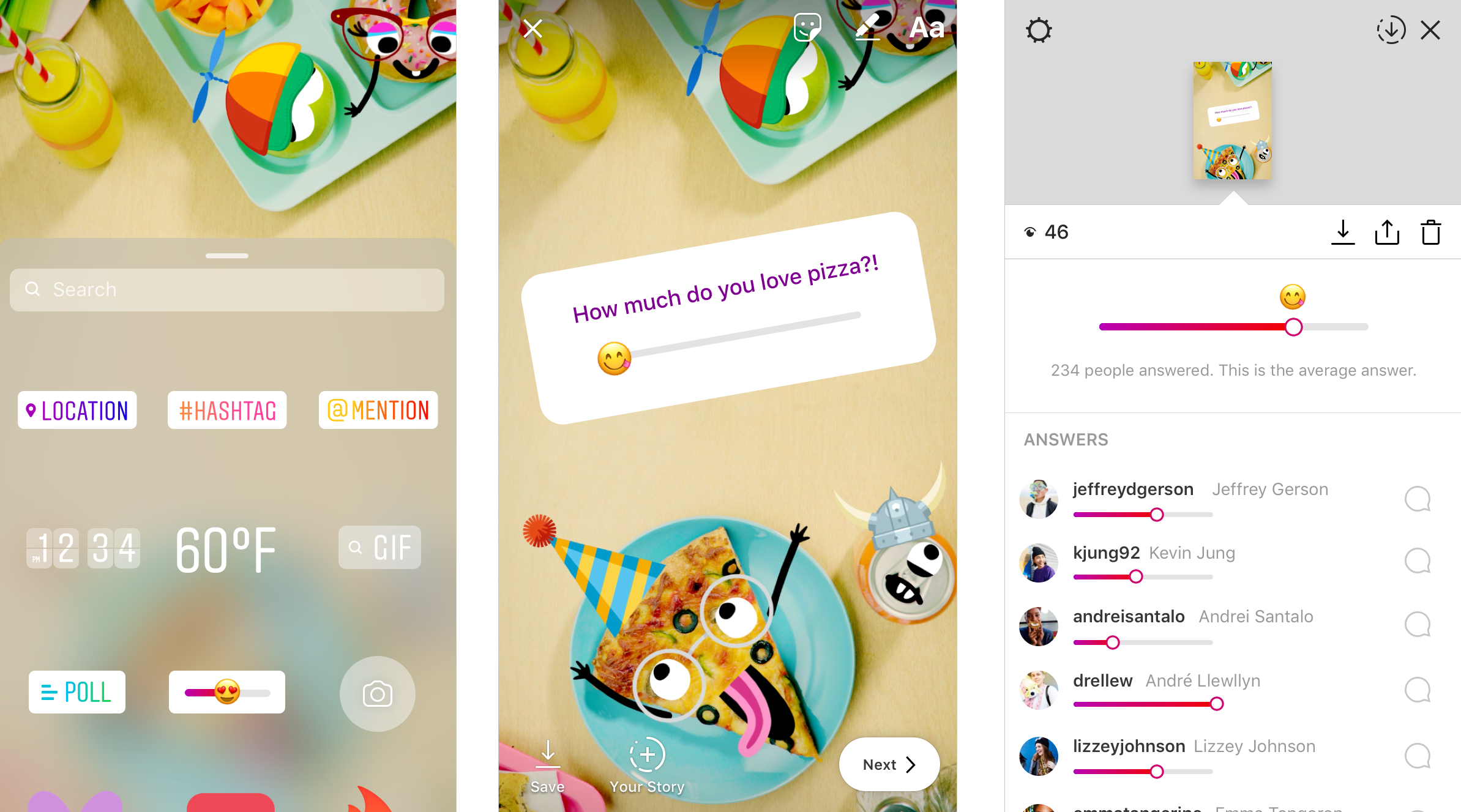 Novo recurso Emoji Sliders do Instagram