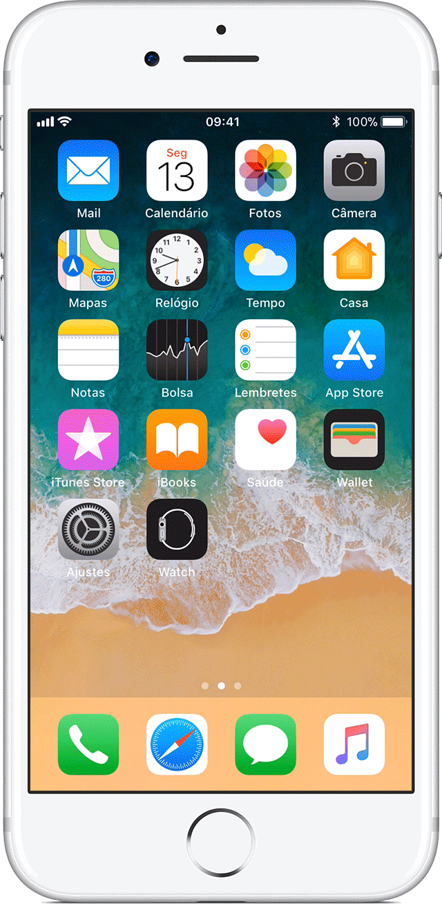 iOS 11 - iPhone7 Central de controle AirDrop