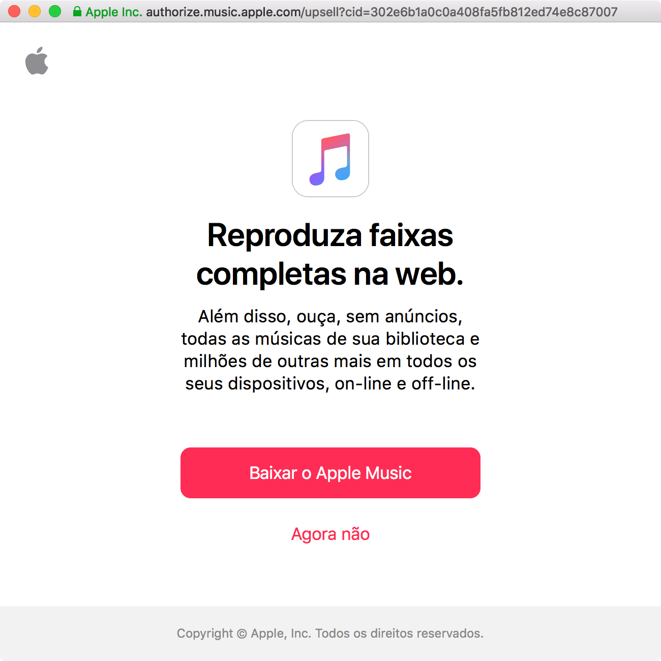 Apple Music na web