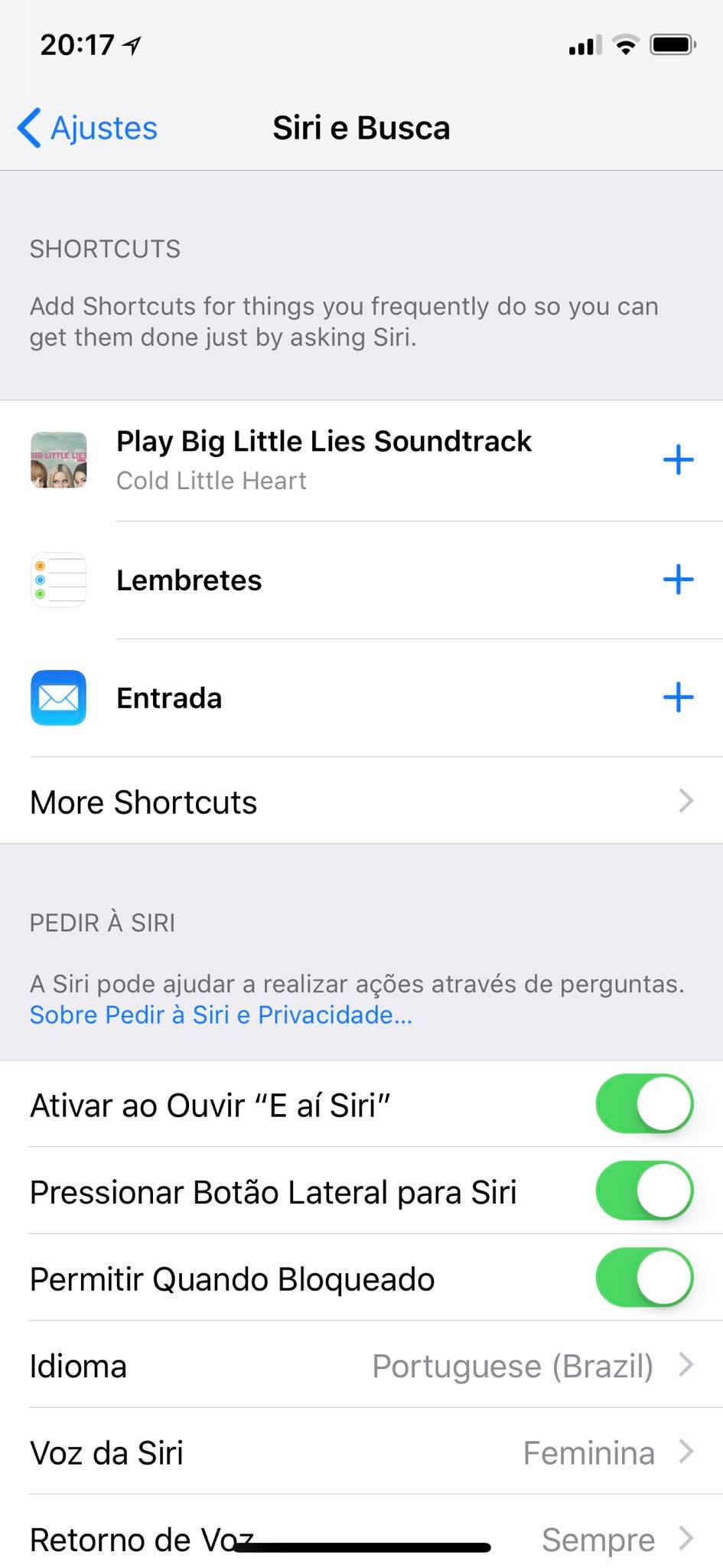 Screenshot do iOS 12 beta
