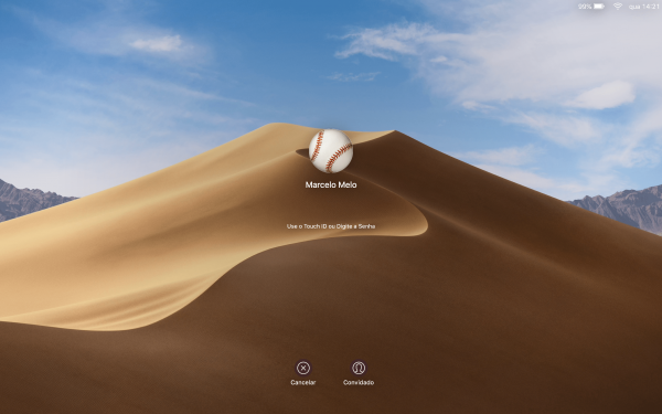 Tela de login no macOS 10.14 Mojave