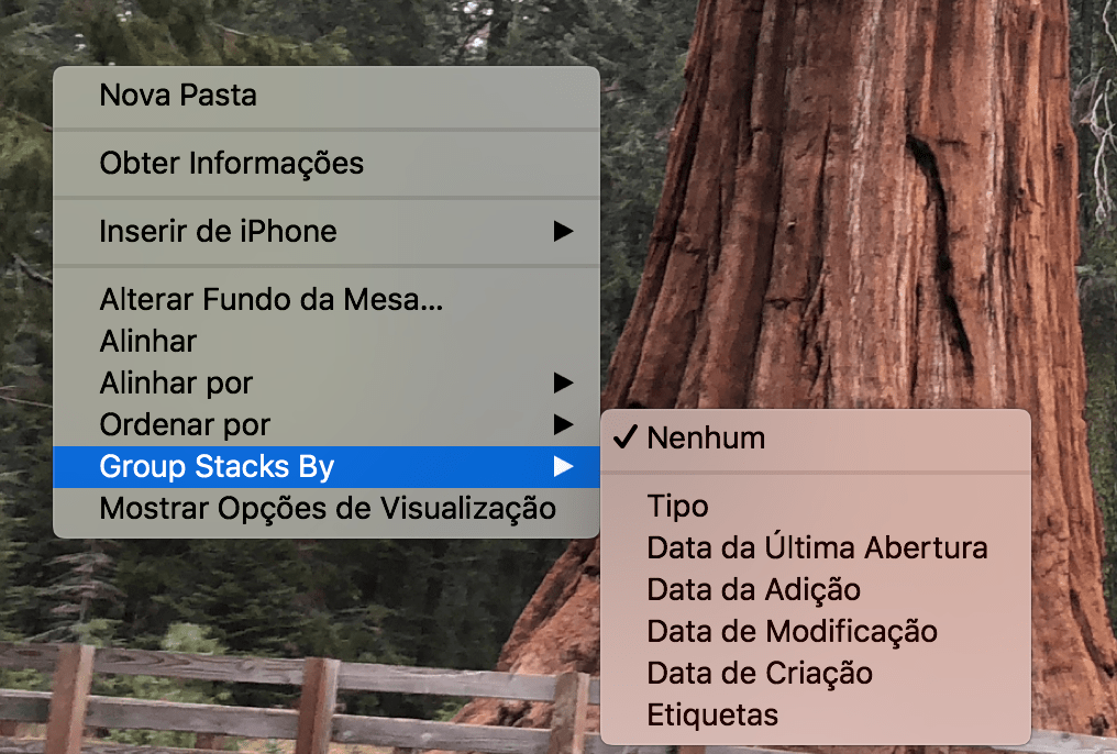 Organizando a Mesa no macOS 10.14 Mojave