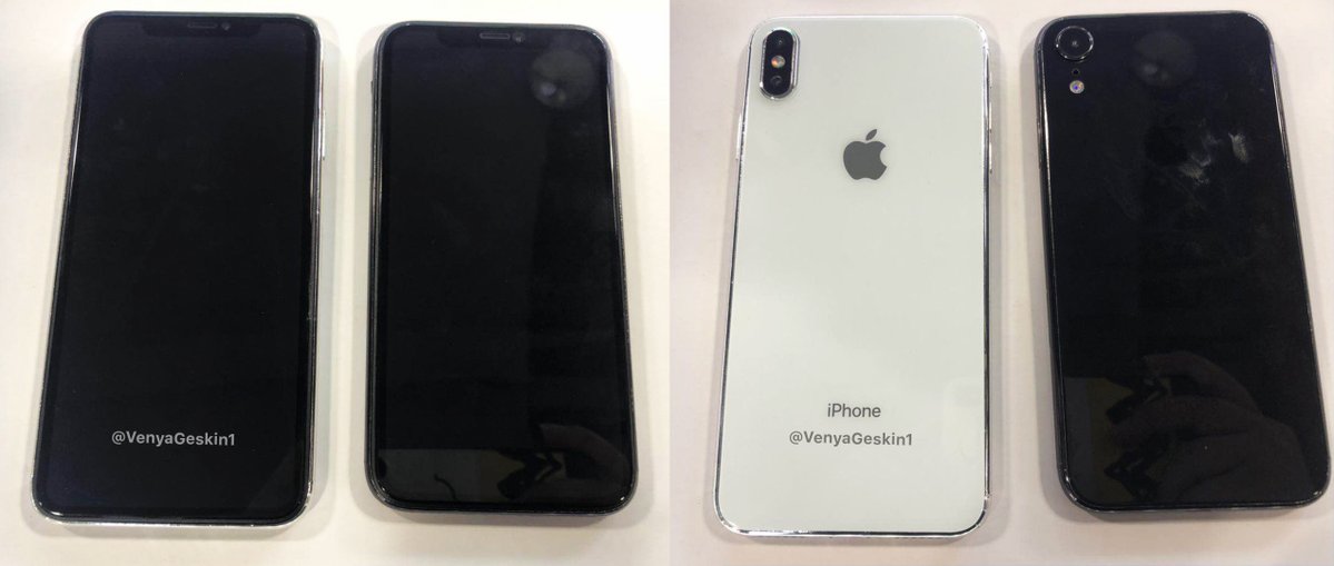 Protótipos dos iPhones de 6,5"e 6,1" de 2018
