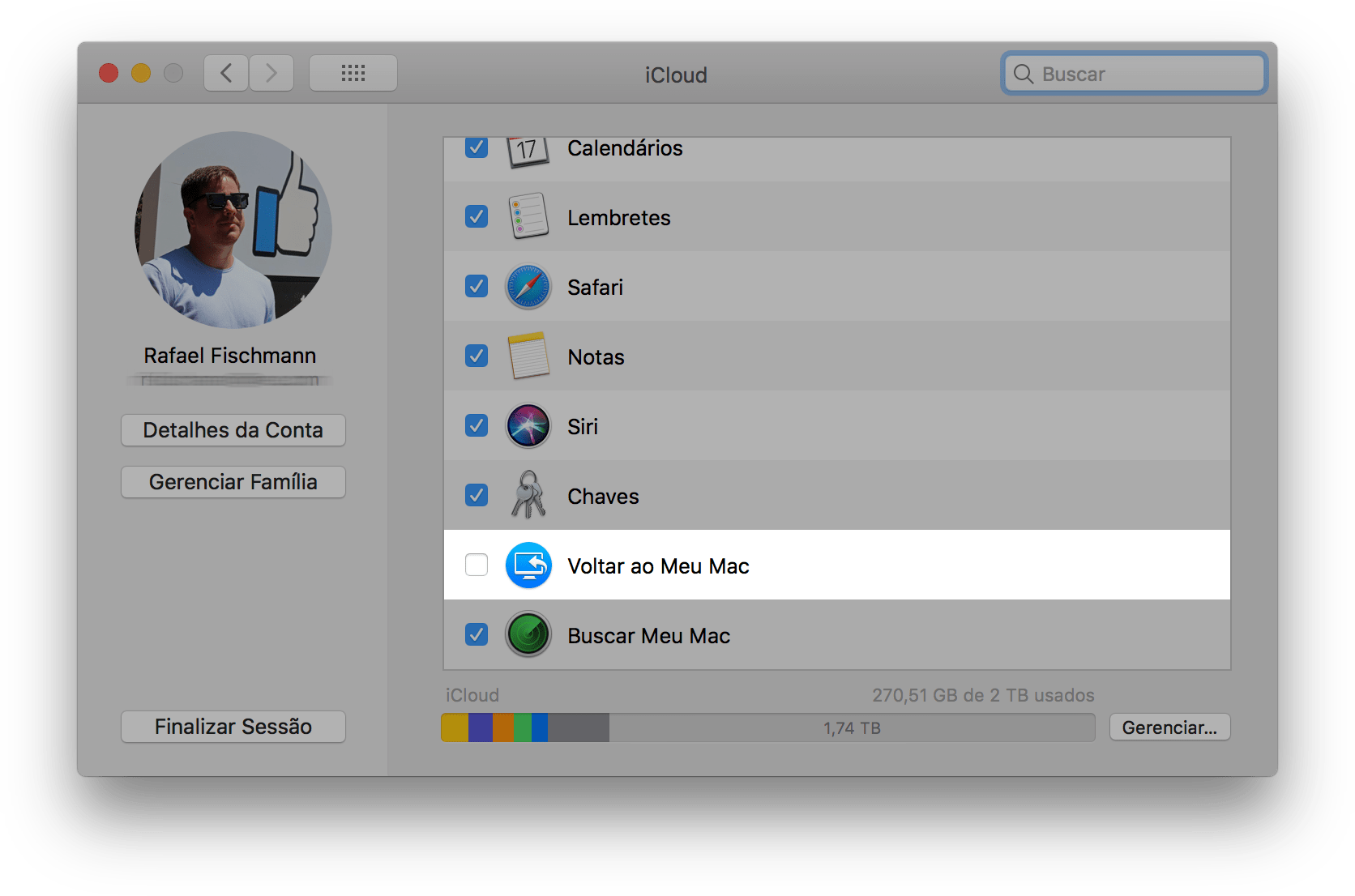 Recurso "Voltar ao Meu Mac" do macOS