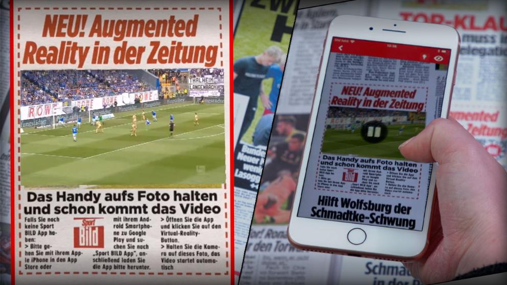 Realidade aumentada no tabloide alemão Biild