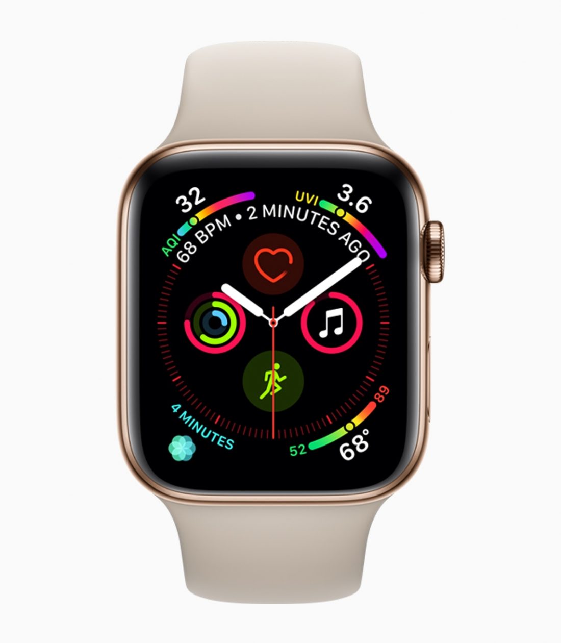 Apple Watch Series 4 com mostrador cheio de complicações