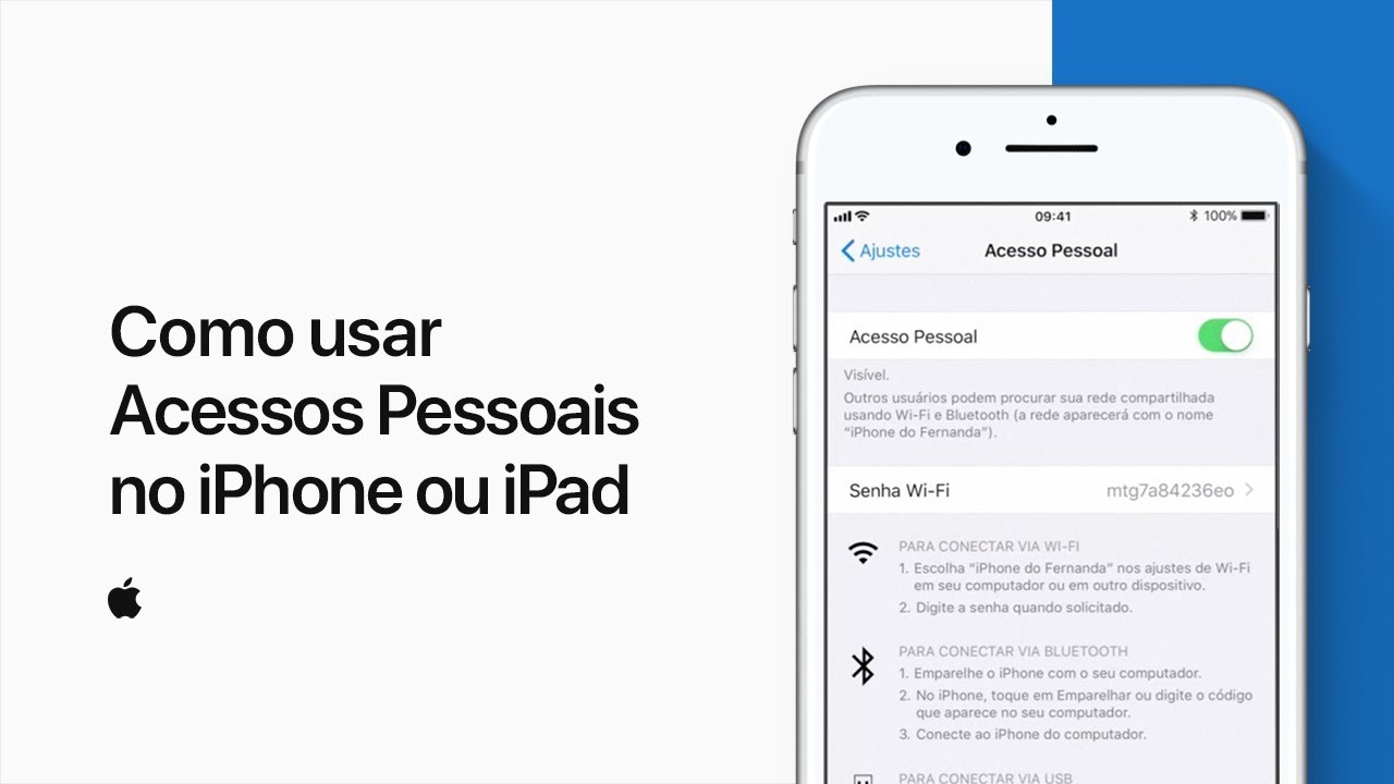 Vídeo da Apple sobre o recurso Acesso Pessoal