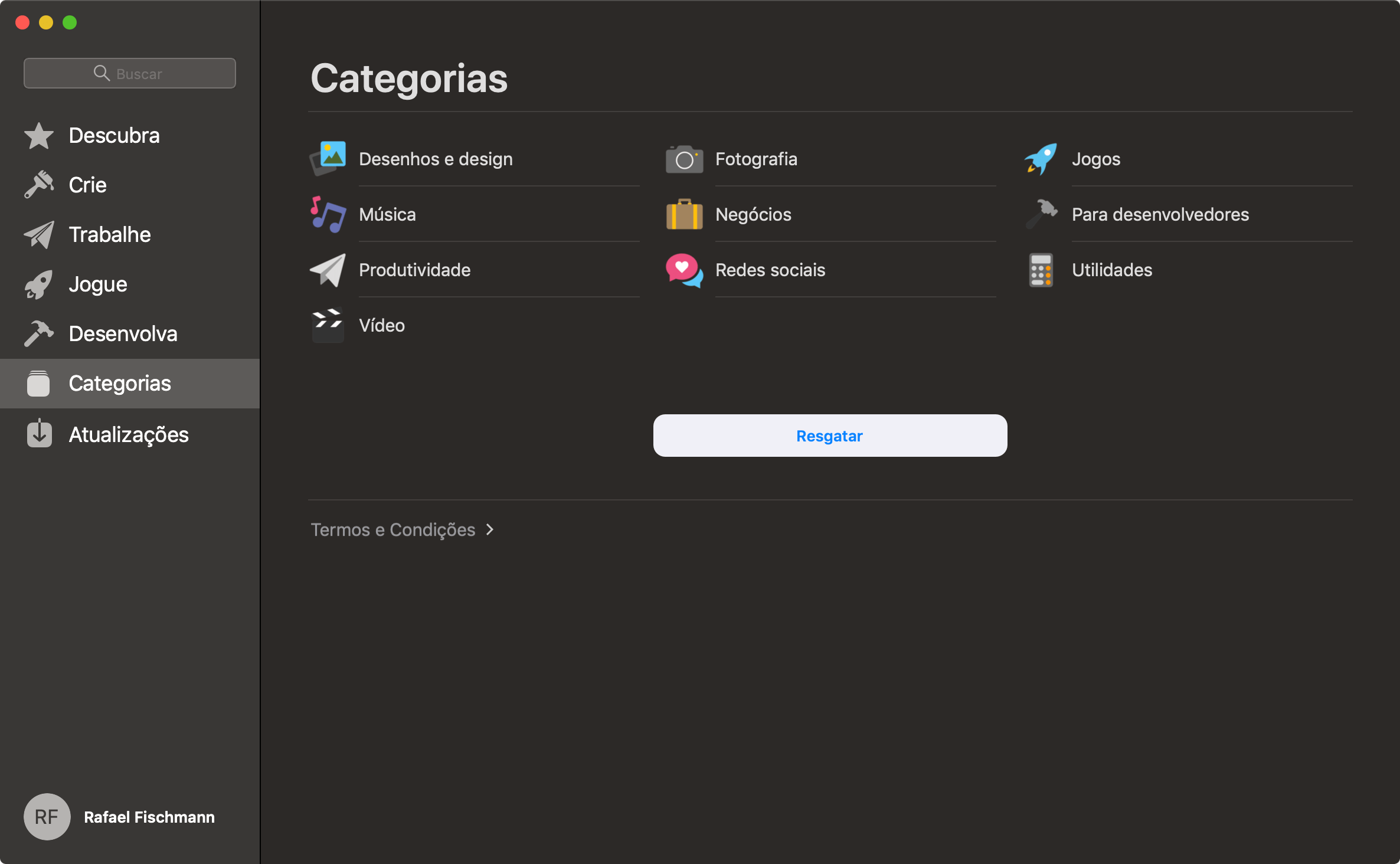 Categorias da Mac App Store