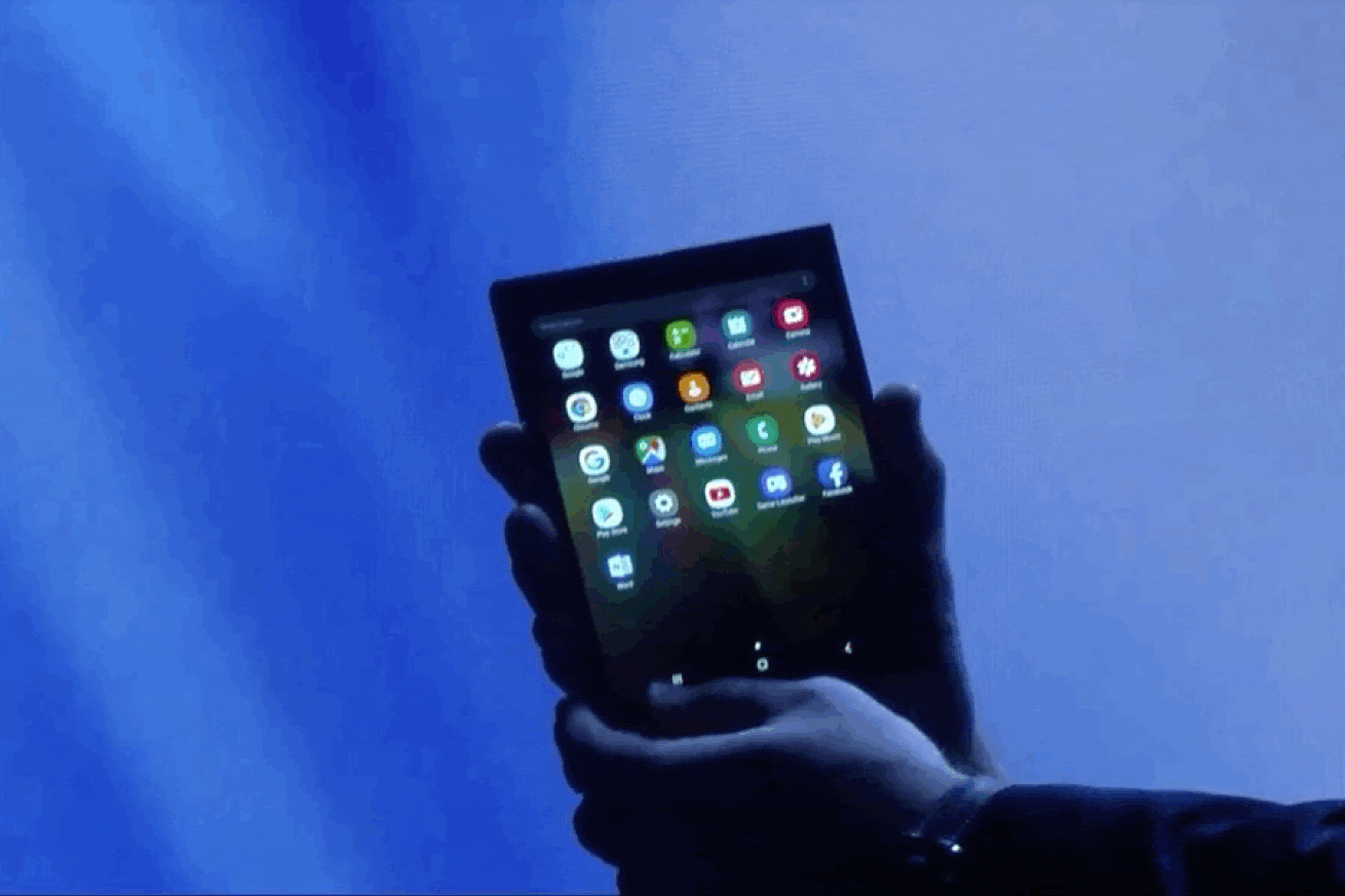Protótipo de smartphone dobrável da Samsung