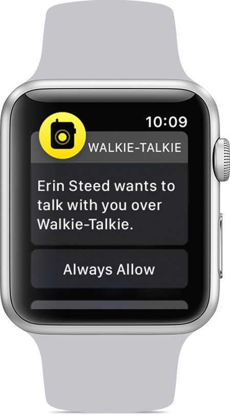 Walkie-Talkie no Apple Watch