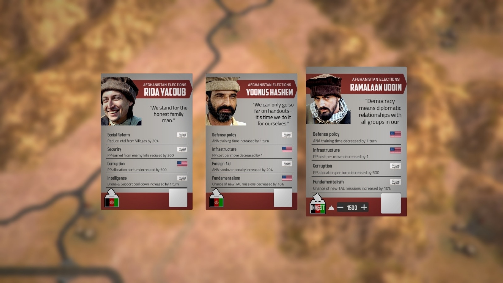 Personagens do jogo Afghanistan ’11