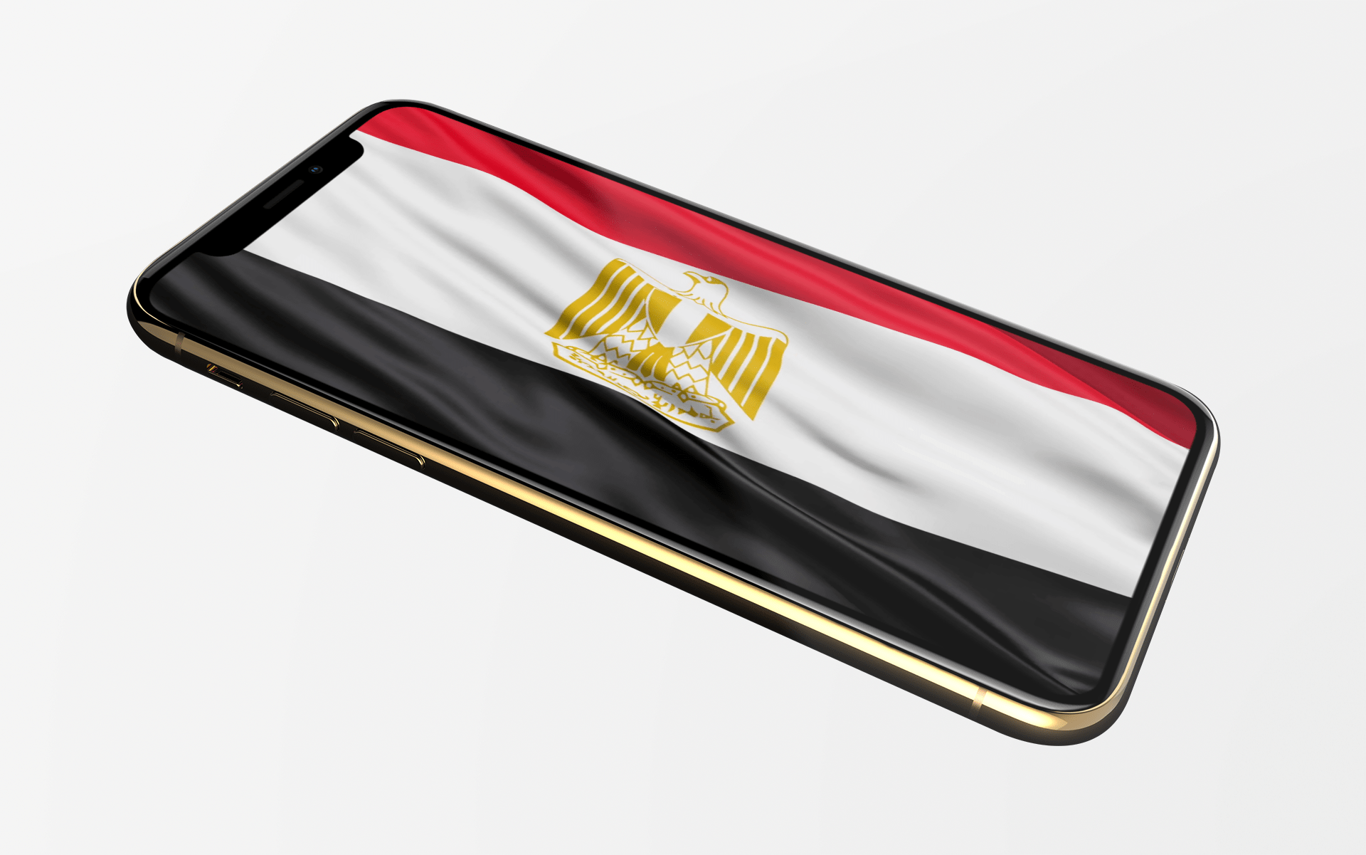 Bandeira do Egito num iPhone XS