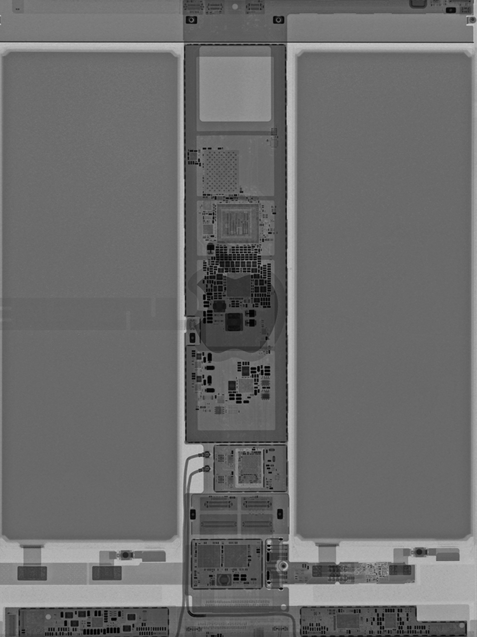 Wallpaper da iFixit com componentes internos do novo iPad Air