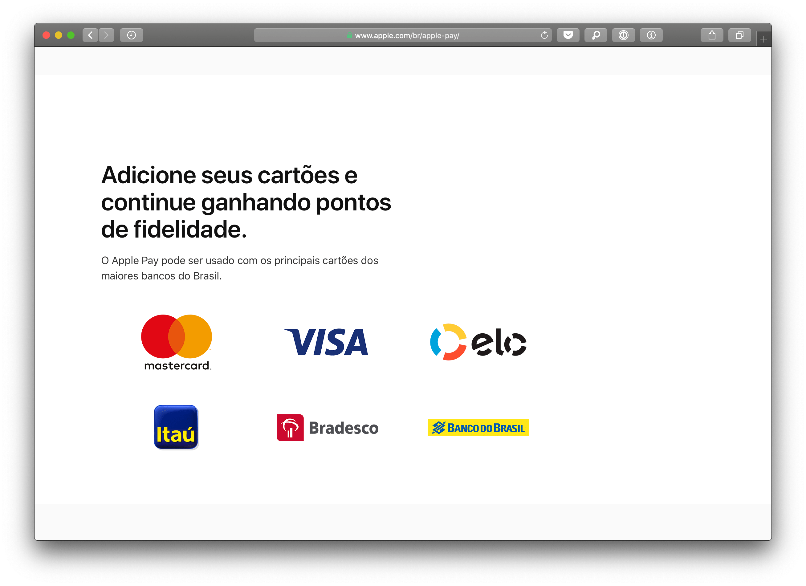 Bandeira Elo no Apple Pay