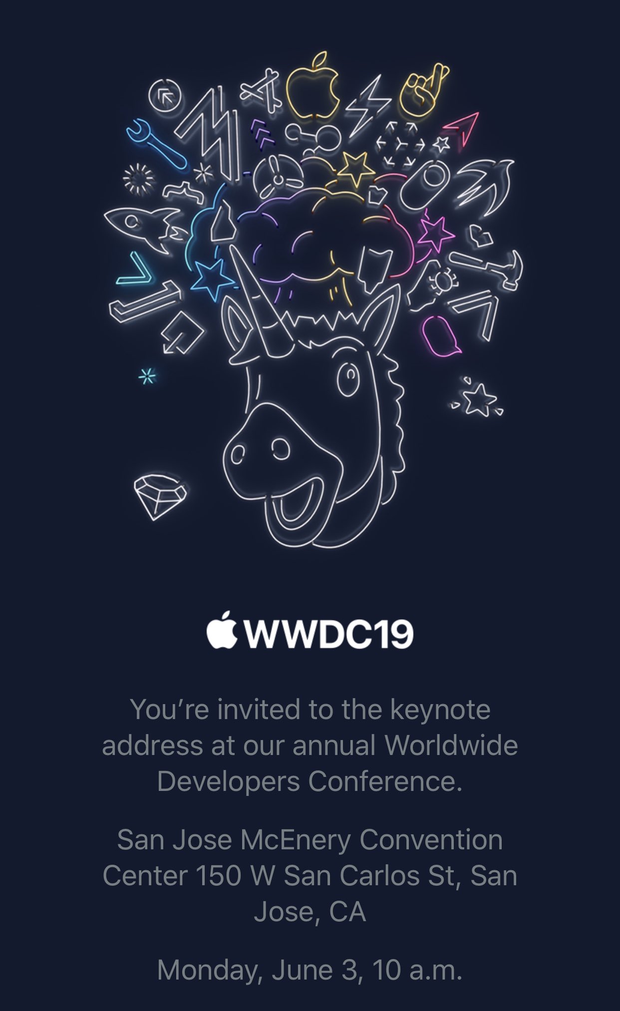 Convite para a WWDC19