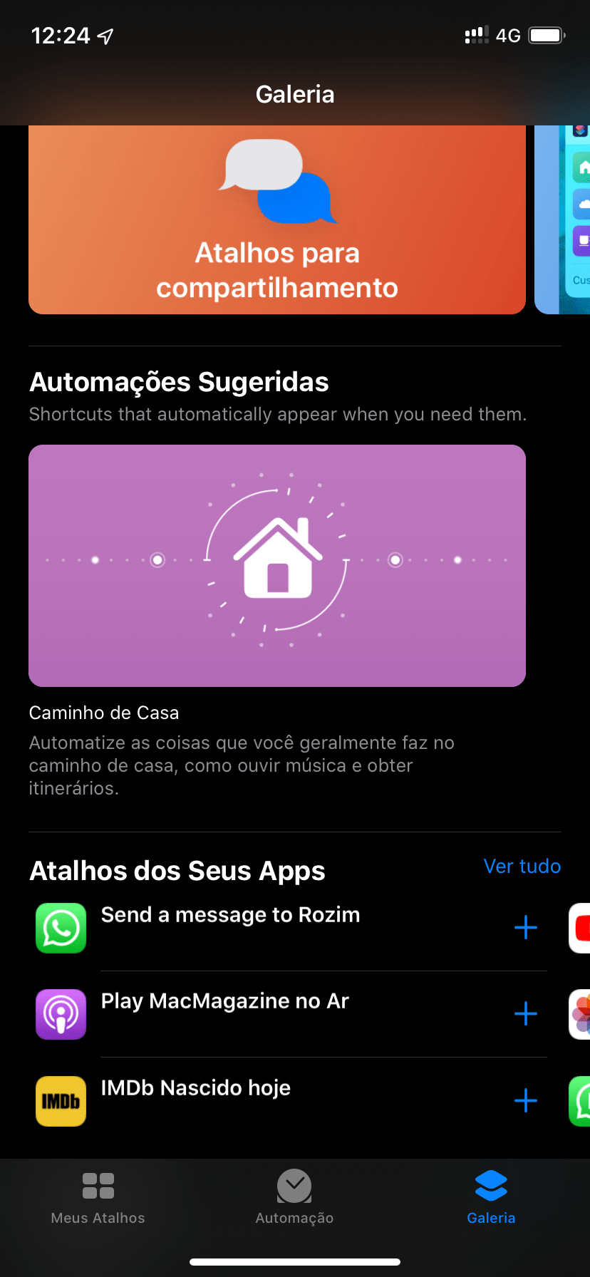 Mudanças no Atalhos - iOS 13