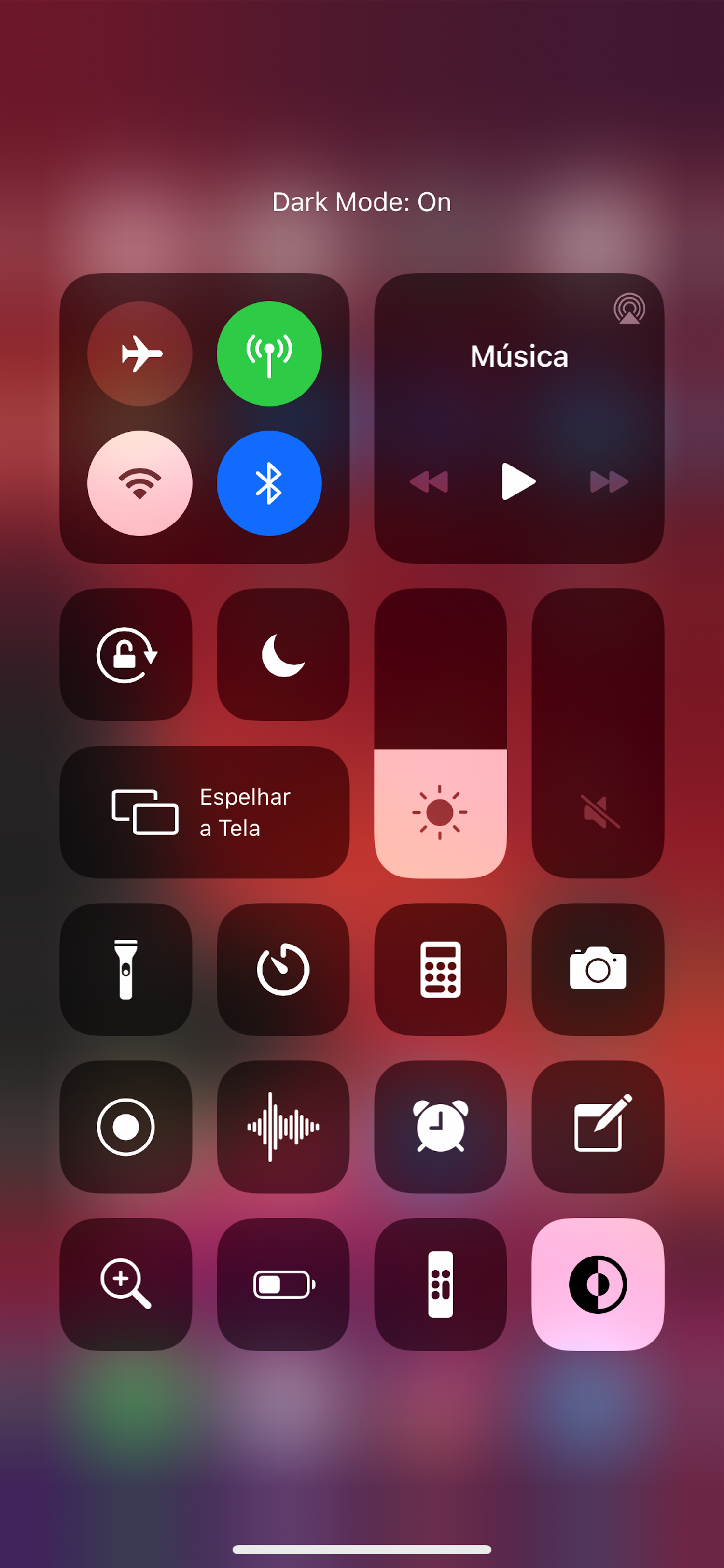"Dark Mode" no iOS 13 beta 7