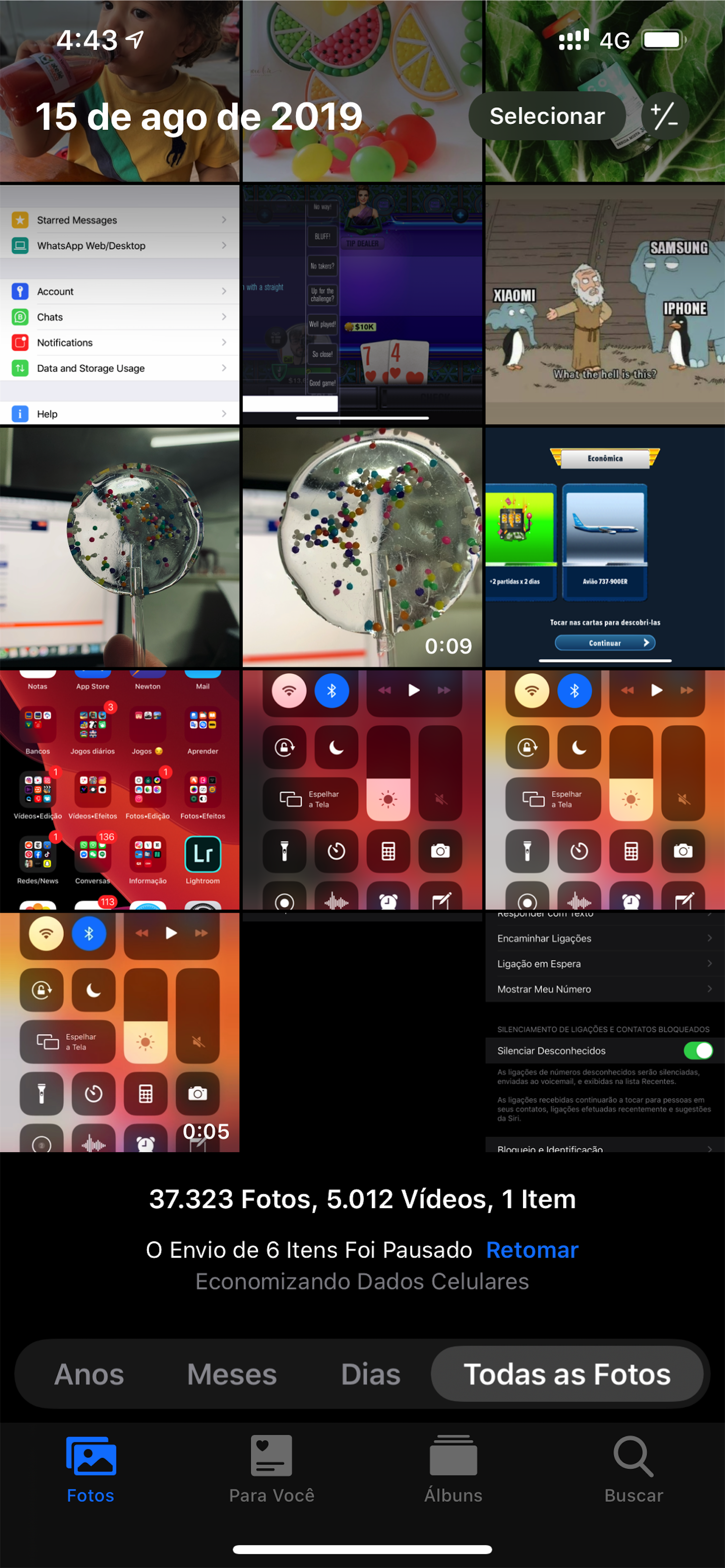 Visualização de fotos no iOS 13 beta 7