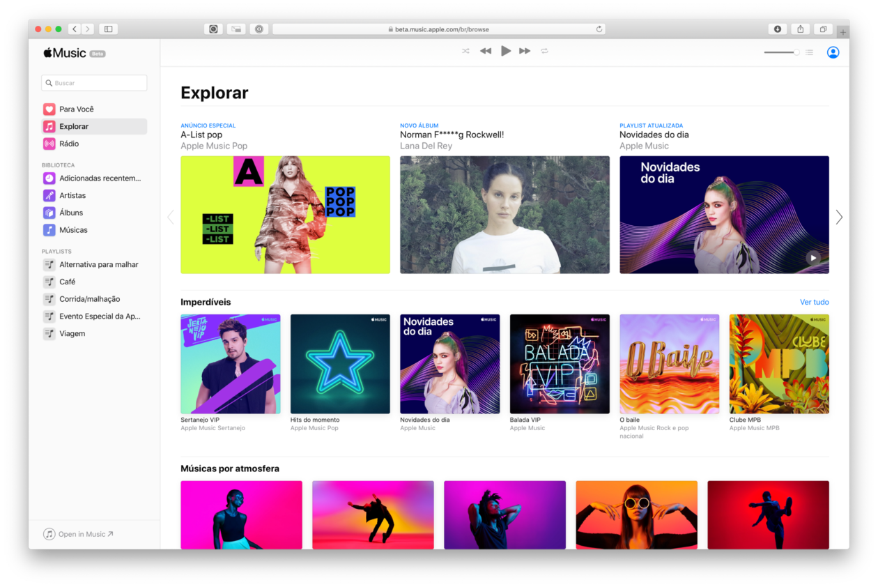 Versão web do Apple Music