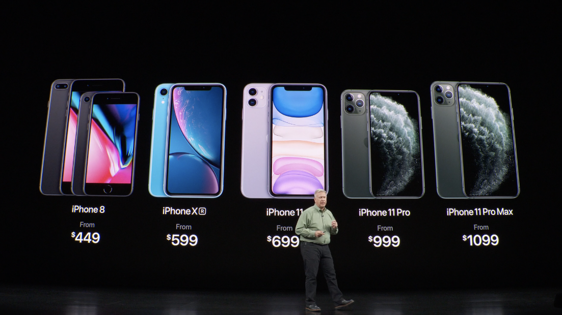 Preços da linha de iPhones de 2019