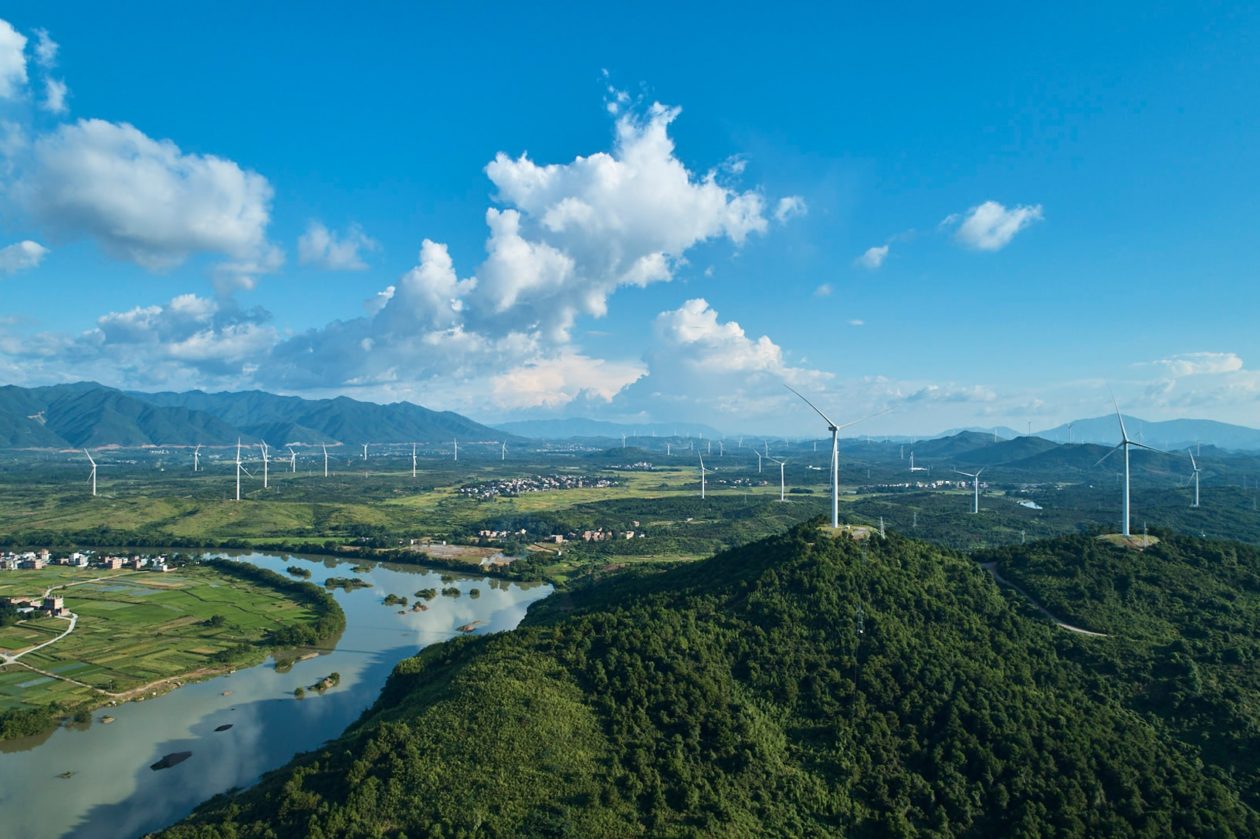 Parque eólico na China