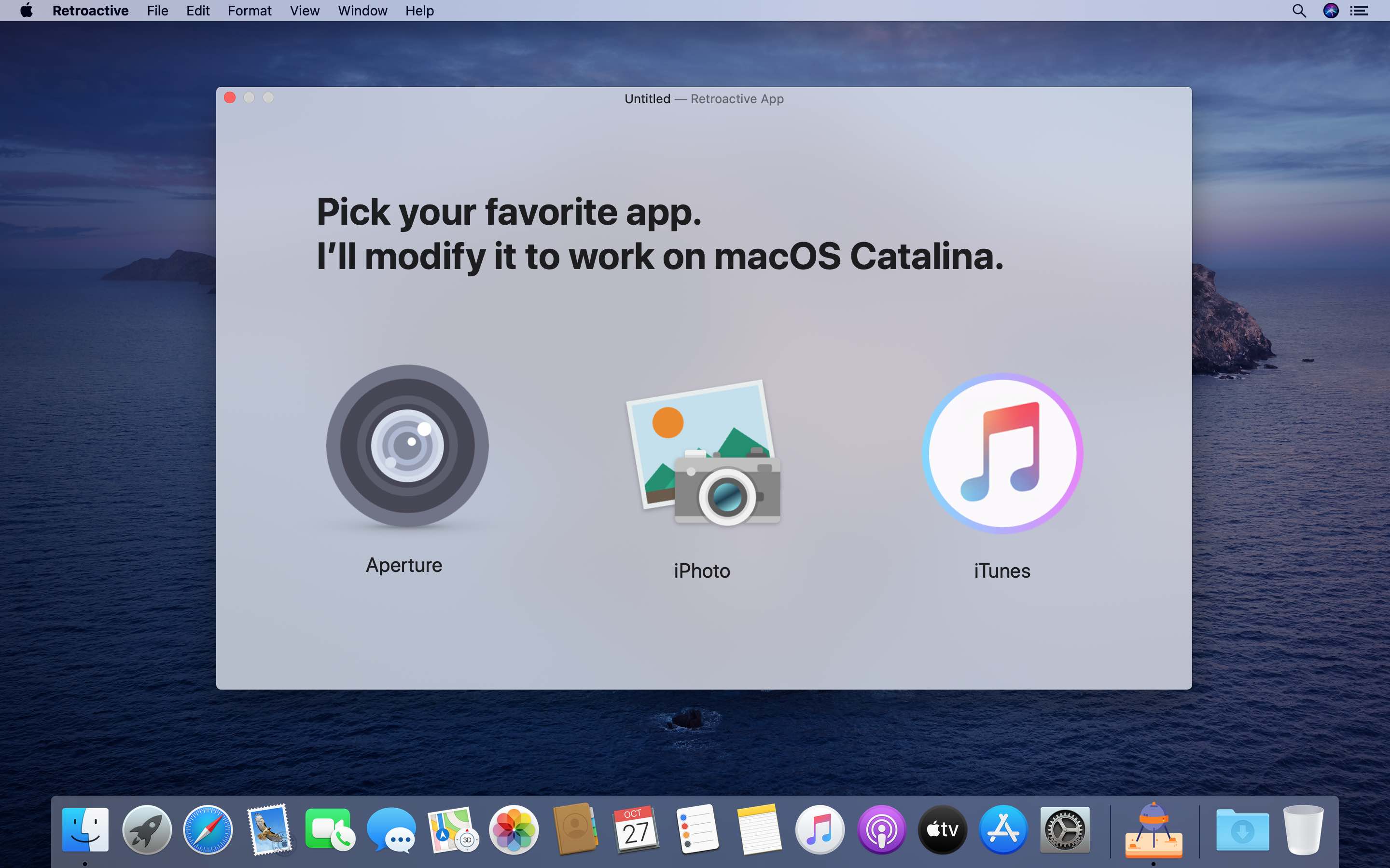Retroactive, utilitário para rodar iTunes, iphoto e Aperture no macOS Catalina