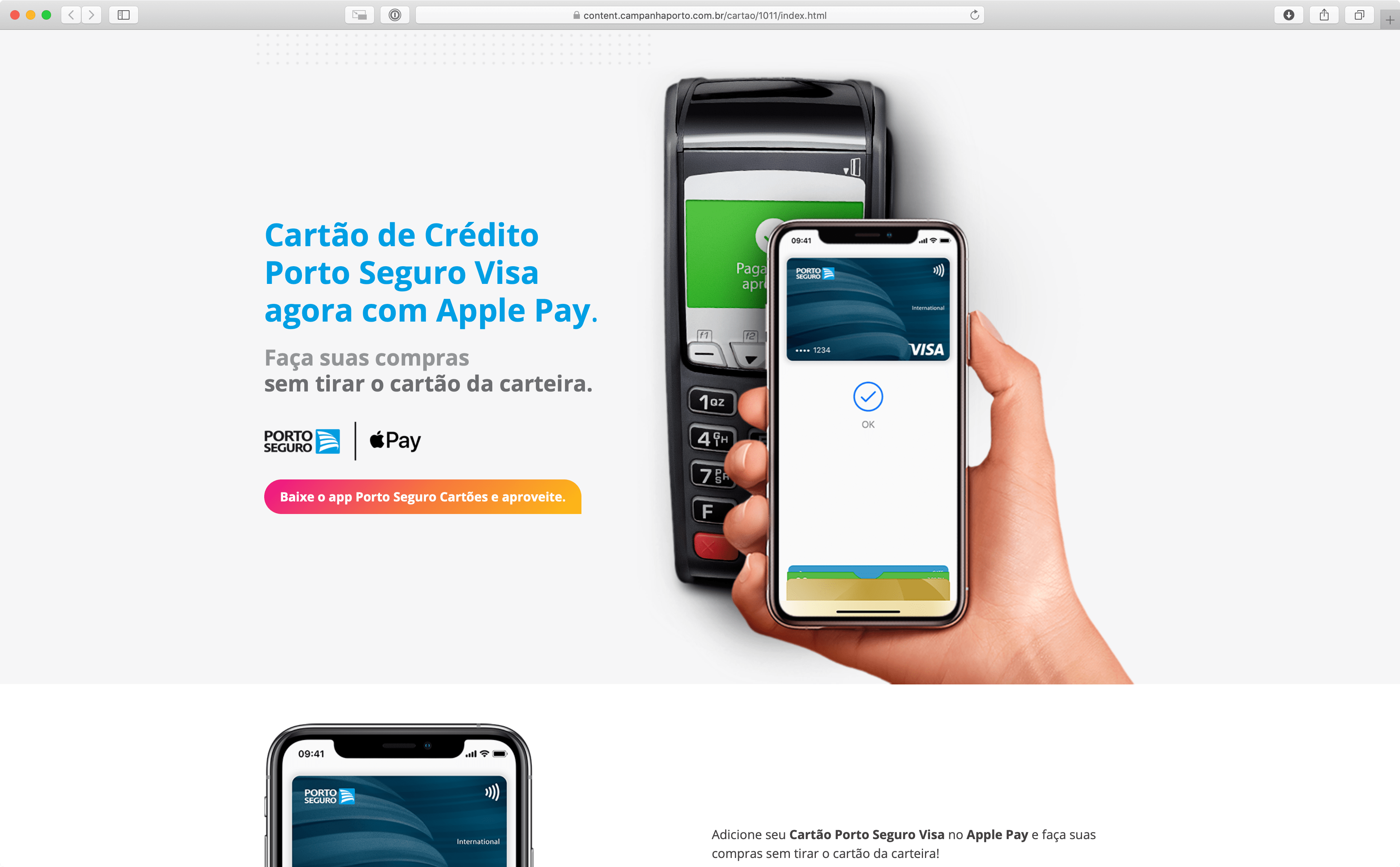 Cartões de crédito Porto Seguro Visa estão agora compatíveis com o Apple Pay!  - MacMagazine