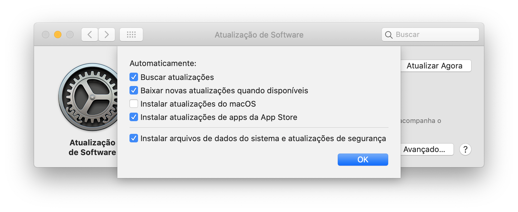 Atualização de apps da Mac App Store