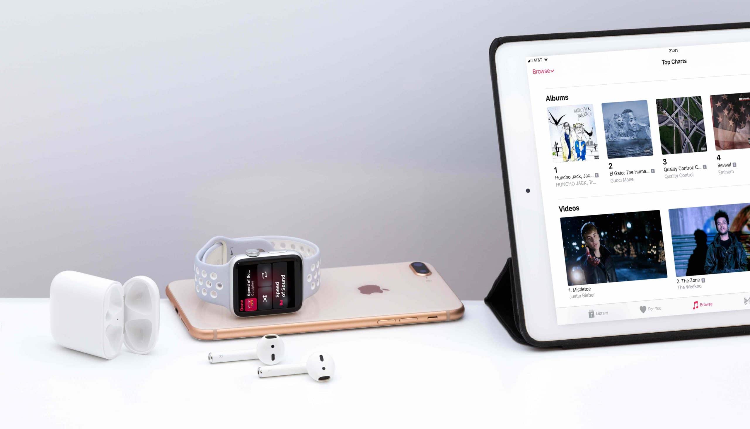 AirPods, Apple Watch, iPhone e iPad