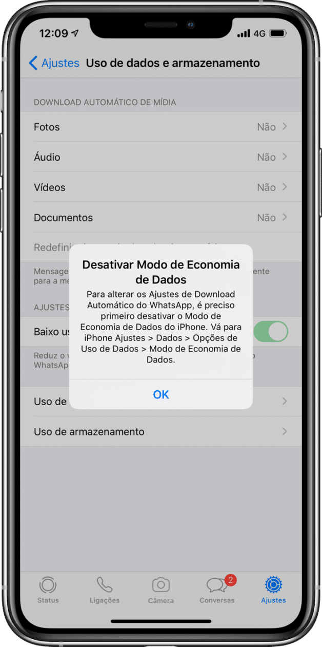 WhatsApp beta preparado para o iOS 13