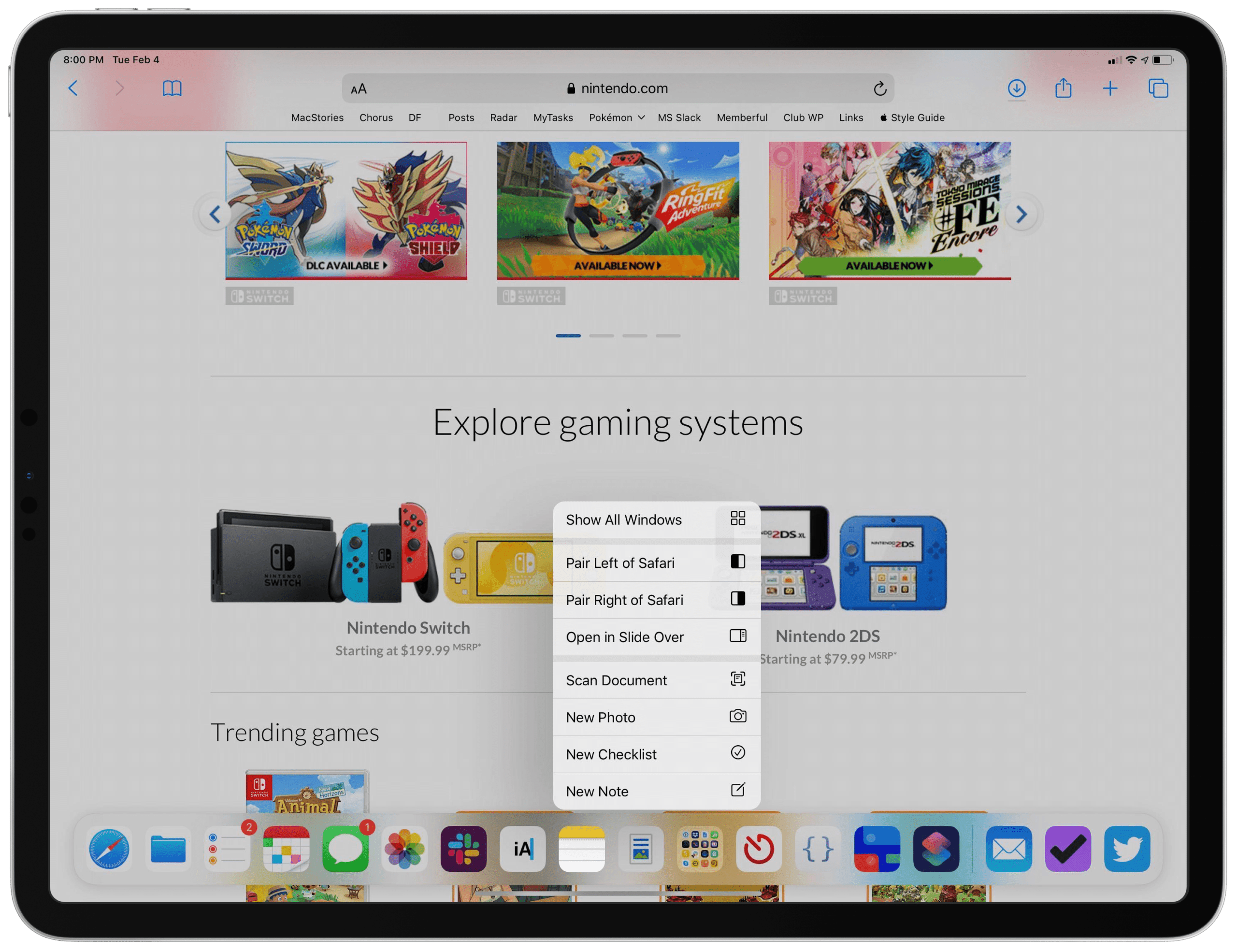 Conceito de multitarefa para o iPadOS