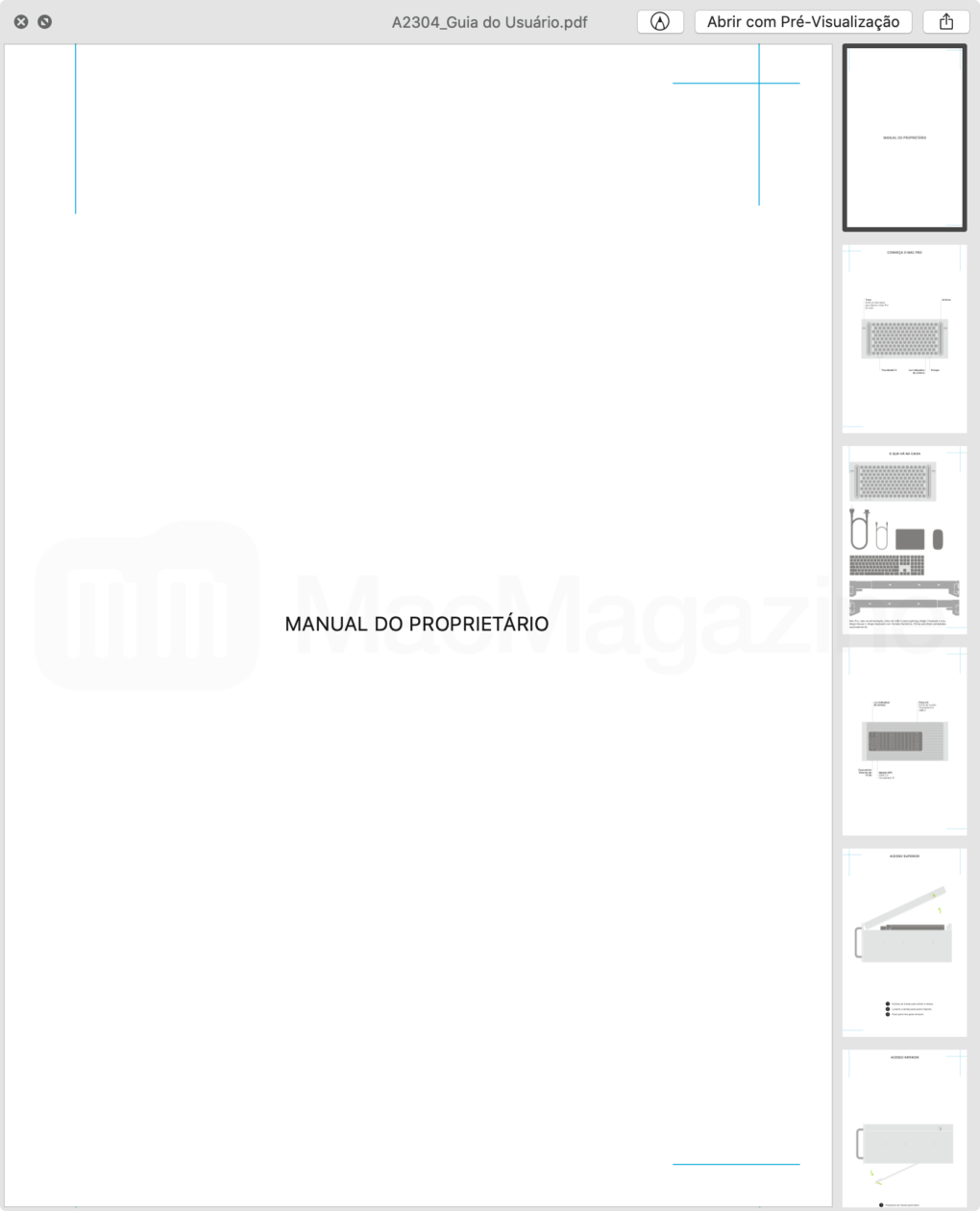 Documentos da Anatel referente a homologação da versão rack do Mac Pro
