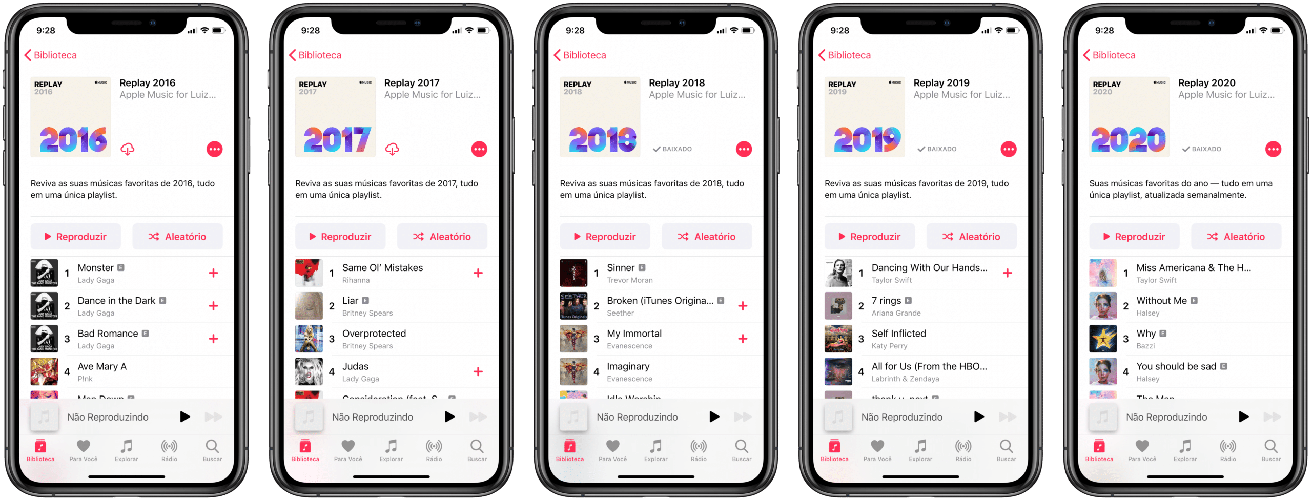 Playlists do Apple Music Replay
