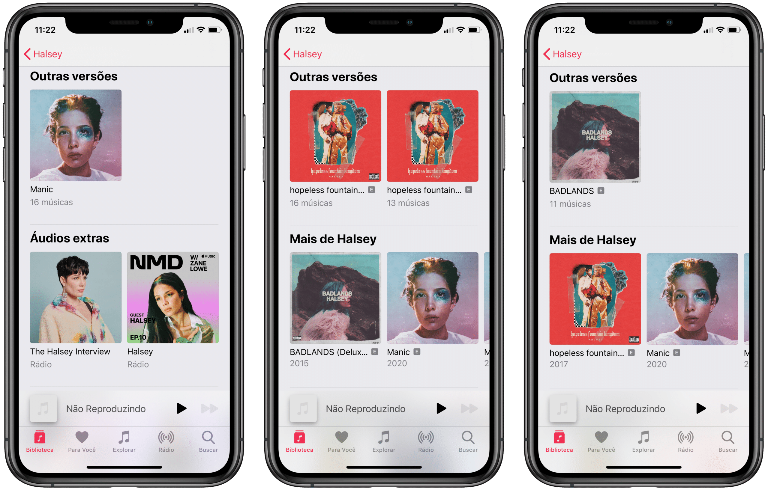 "Outras Versões" no Apple Music