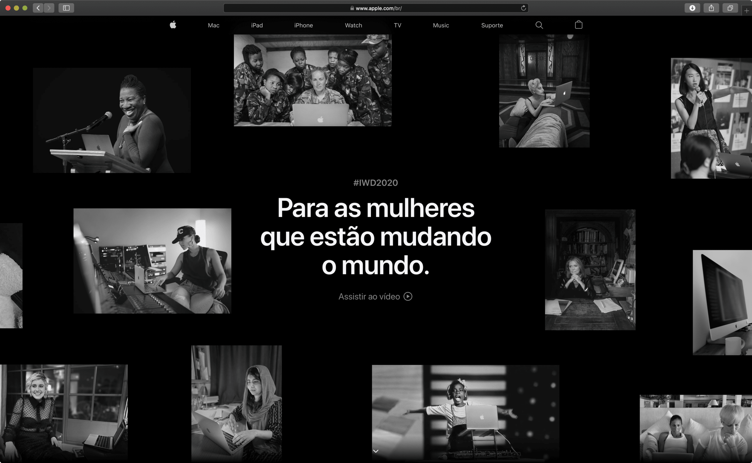 Dia Internacional da Mulher no Apple.com