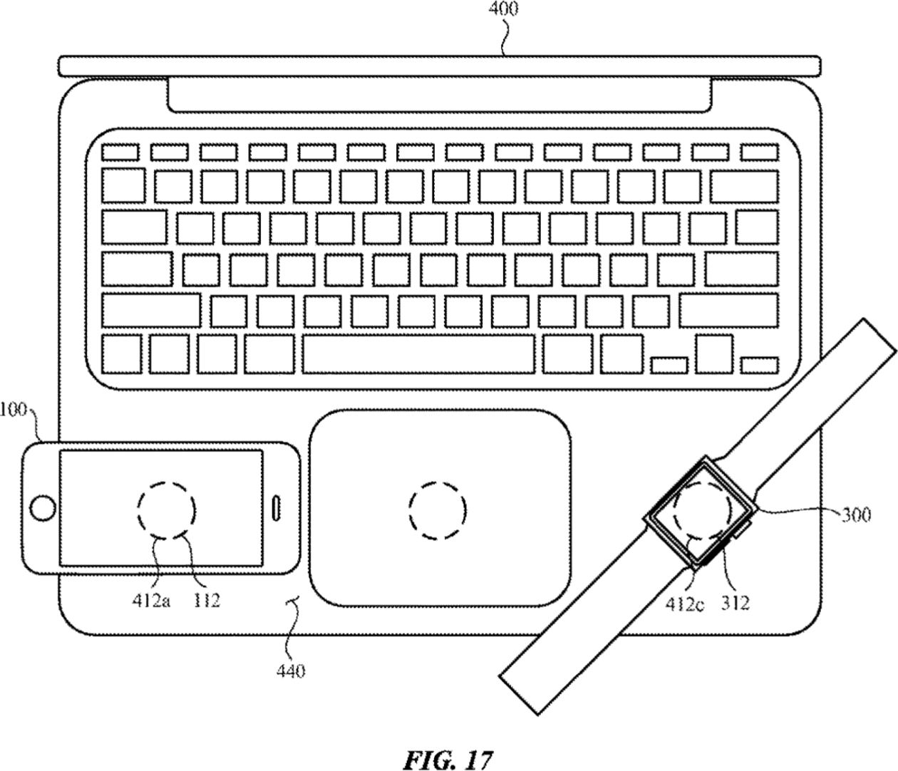 Patente de carregamento sem fio da Apple