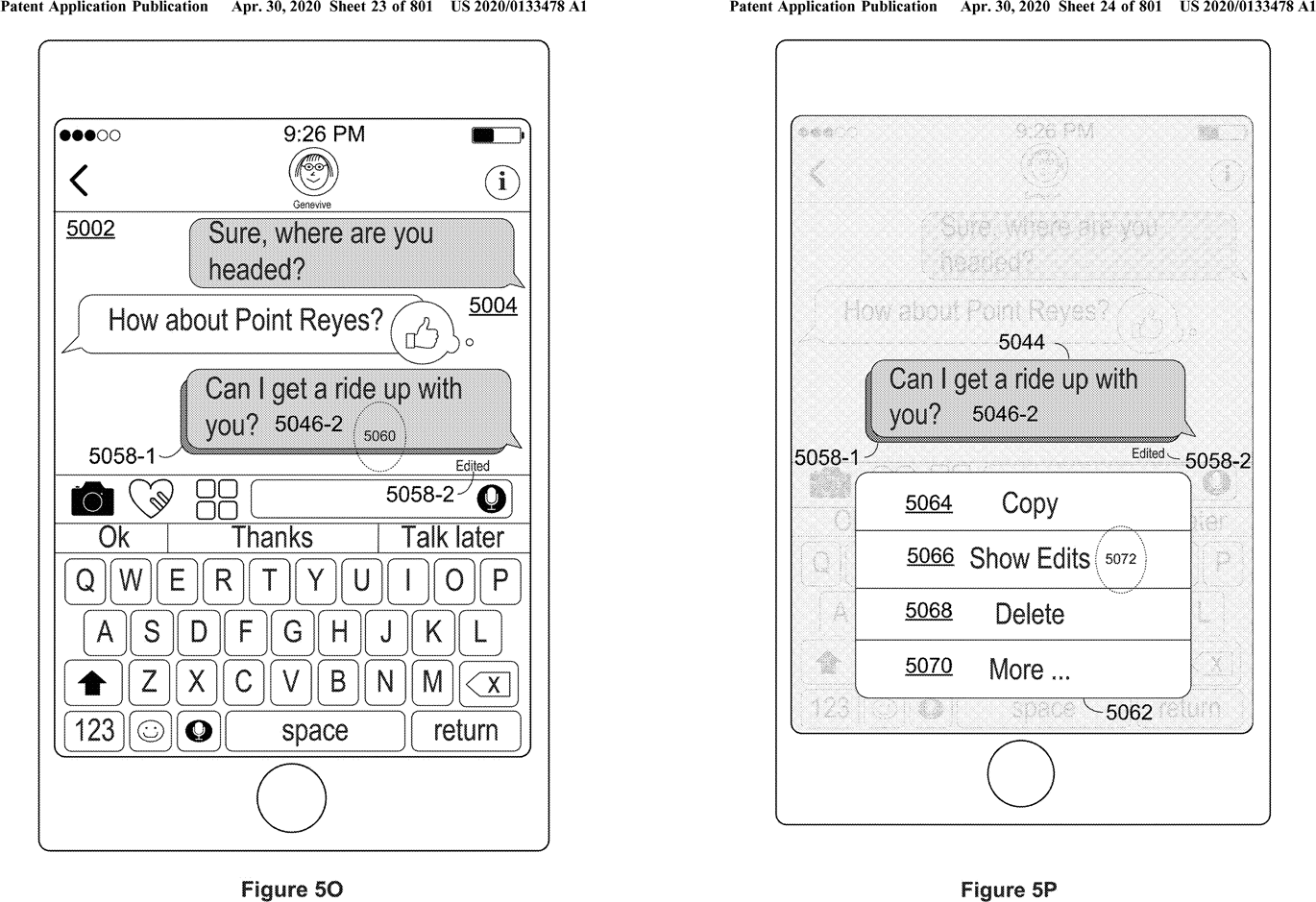 Patente de edição de mensagens no iMessage
