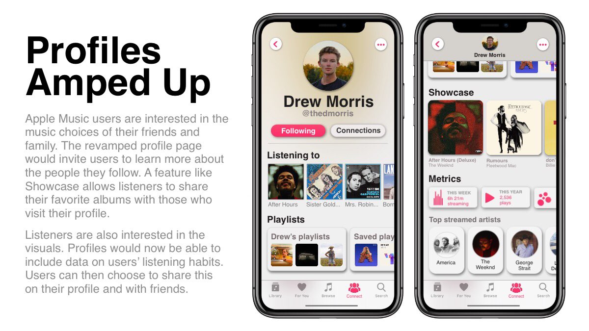 Conceito de atualização do Apple Music por Drew Morris
