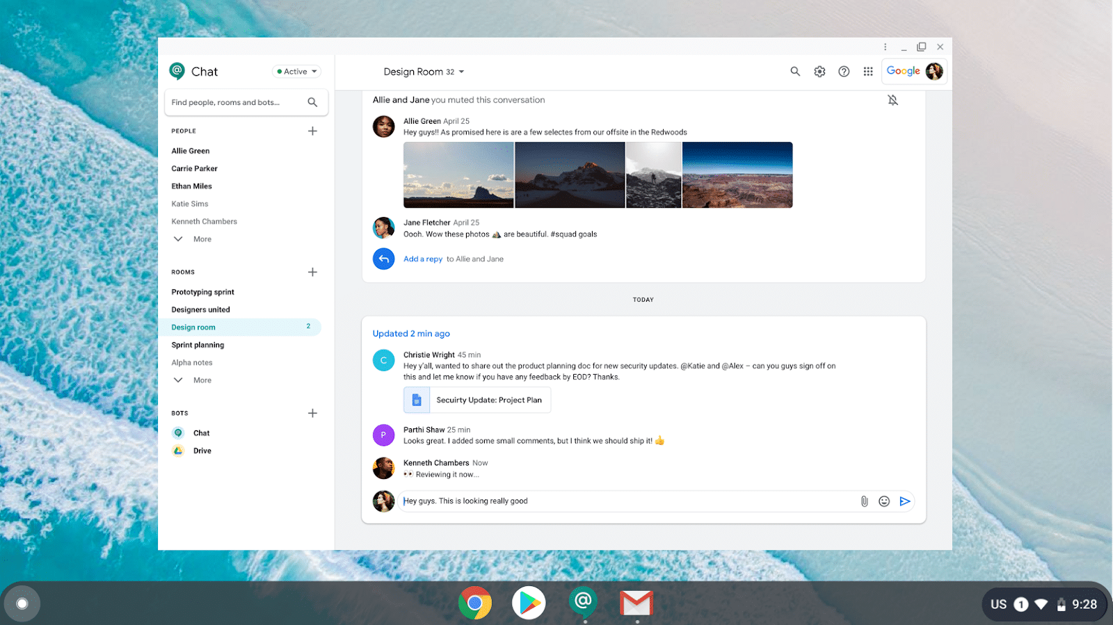 Novo app do Google Chat para desktop