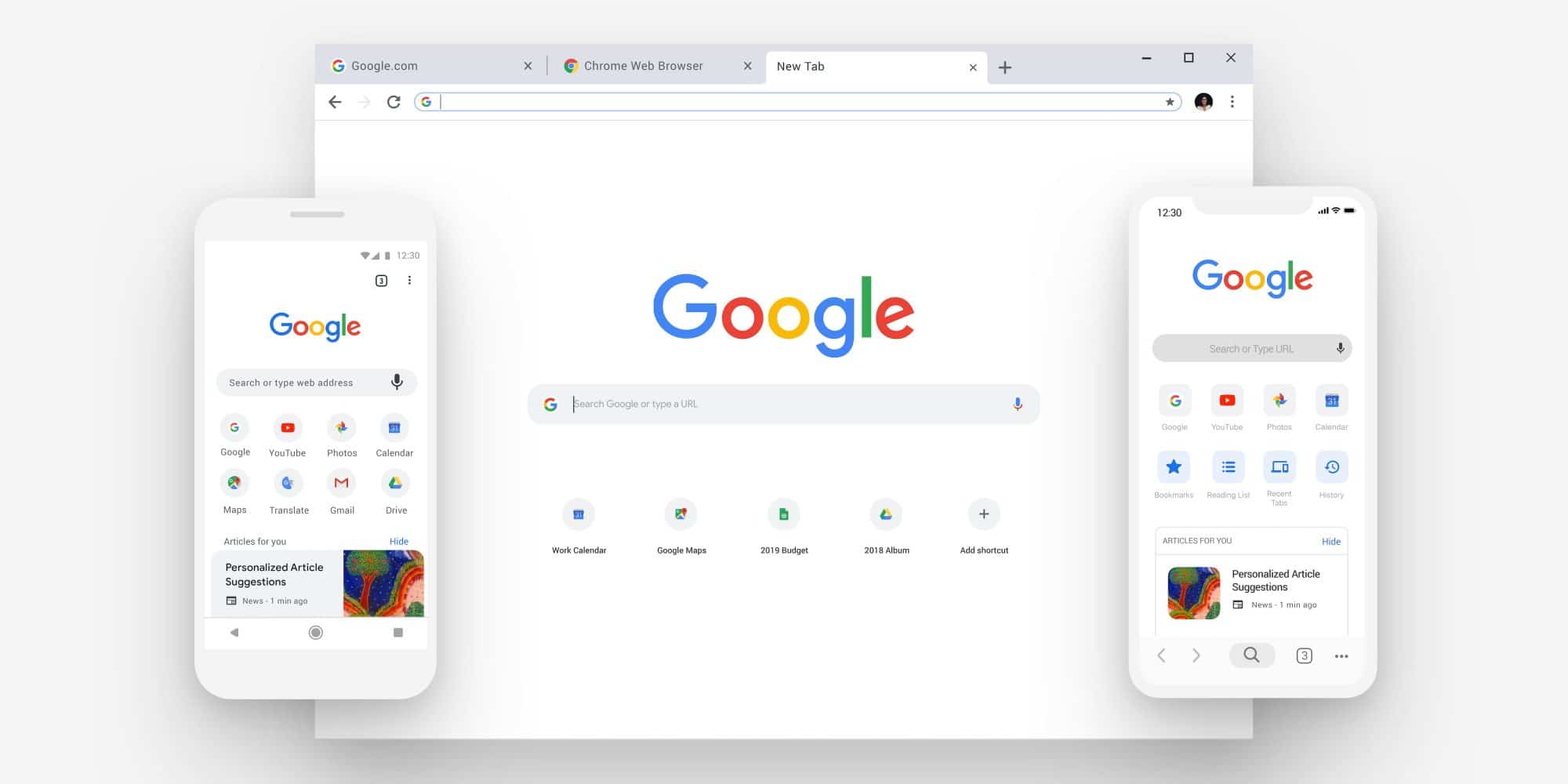 Google Chrome para desktop, iPhone e Android