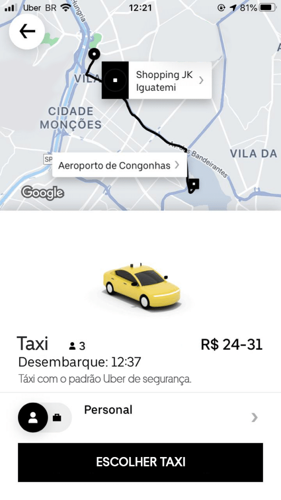 Uber Táxi