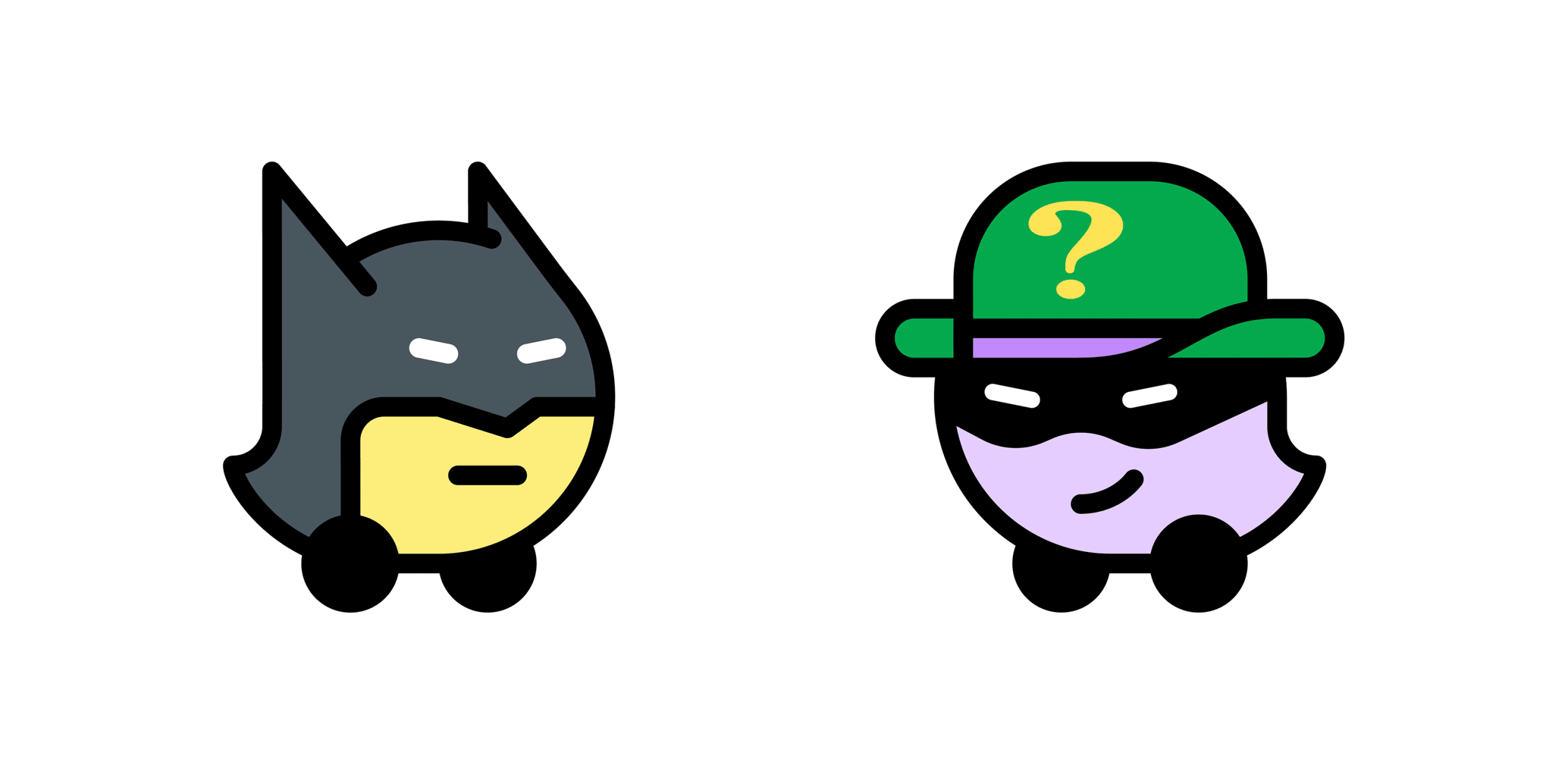 Batman e Charada no Waze